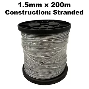 Filo per recinzione zincato a filo 1,5 mm - 200 metri 7 fili recinzione elettrica - Foto 1 di 2