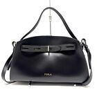 Auth FURLA Margherita - Black Leather Handbag