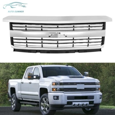 23335298 Front Upper Grille Grill For 2015 16-2019 Chevy Silverado 2500HD 3500HD Foto 1 de 4