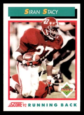 Siran Stacy 1992 Score Rookie Card #477 Philadelphia Eagles - Image 1 of 2