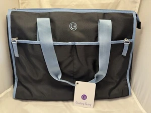 Chelsey Henry Work To Play Black Messenger Carry Bag Laptop Briefcase Zip Top - Picture 1 of 7