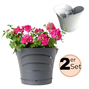 Blumentopf um Säule herum für Pfosten Fallrohr Regenrohr Pflanztopf 2 SET - Bild 1 von 11