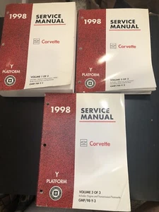 1998 Corvette Service Shop Manual - Chevrolet GMC - Volumes 1, 2 & 3 - Picture 1 of 14