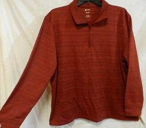 Men's Jacket pullover Haggar size XXL rust orange 1/4 zip sweater NWT (nn23) - Picture 1 of 9