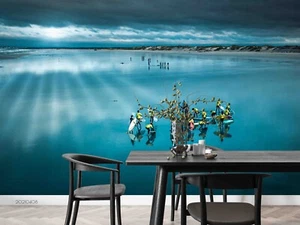 3D Surfing Beach People Self-adhesive Removeable Wallpaper Wall Mural - Picture 1 of 10