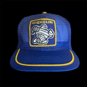 Cappello da camionista posteriore vintage nuovo Michelin uomo swingster snapback rete completa made in USA - Foto 1 di 9