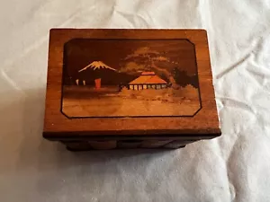 Vintage Puzzle Box, Small, Mount Fuji, Book - Picture 1 of 2