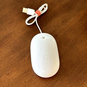 Apple Mighty Mouse MB112LL/B Optical Wired Mouse A1152 White  - Picture 1 of 4
