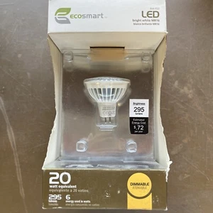 2 pack Ecosmart 20W equivalent MR16 Bright White LED Dimmable 866920 - Picture 1 of 5
