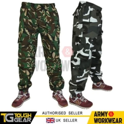Combat Camouflage Armée Bas de Jogging Gym Ample à Élastique Cargo Poche Hommes - Photo 1/2