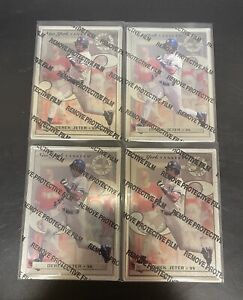 LOT (x4) 1996 Leaf Steel DEREK JETER Metal Cards #40 New York Yankees