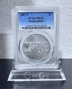 2007-P Little Rock Desegregation Silver Dollar $1 PCGS MS70 2007 P - Picture 1 of 4