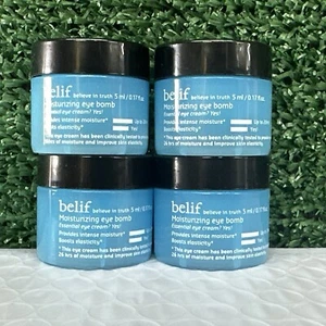 4x New Belif Moisturizing Eye Bomb Essential eye Cream Mini 5ml / 0.17oz each - Picture 1 of 4