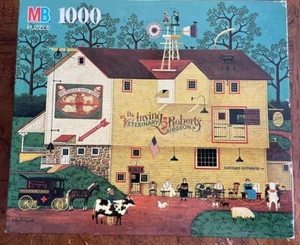 Charles Wysocki Americana “Dr Irving Robert’s Veterinary Surgeon” 1000 Puzzle MB - Picture 1 of 5