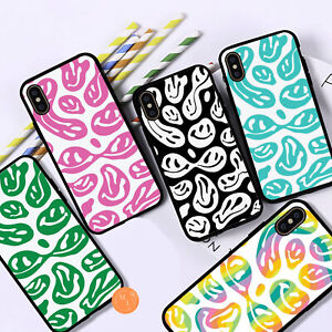 For iPhone 15 14 13 12 11 8 7  XR XS Smile Print Phone Case Ladies Cover F23