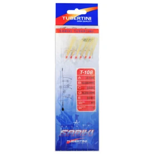 Sabiki T-108 Größe 9 Tubertini Rot Leder Von Fisch Tinsel Fischen Yamashita 108 - Bild 1 von 2