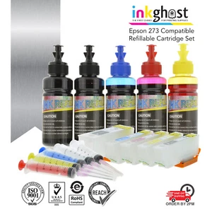 ink π» Refillable ink cartridges alternative for Epson 273 XL XP510 520 600 610 - Picture 1 of 7