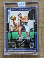 STEPHEN CURRY 2022-23 PANINI ONE AND ONE TIMELESS MOMENTS TMA-SCU BLUE AUTO #/49