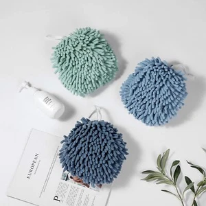 Soft Absorbent Chenille Ball Towel Sets Quick Dry Hand Towels for Bathroom/Ki... - Picture 1 of 6