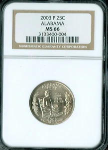 2003 P ALABAMA QUARTER NGC MS66 BUSINESS STRIKE * - Picture 1 of 2