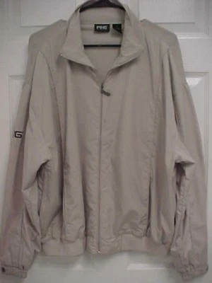 PING Collection Men Beige-Sand Golf Full Zip All Weather Windbreaker Jacket M  - Image 1 of 4