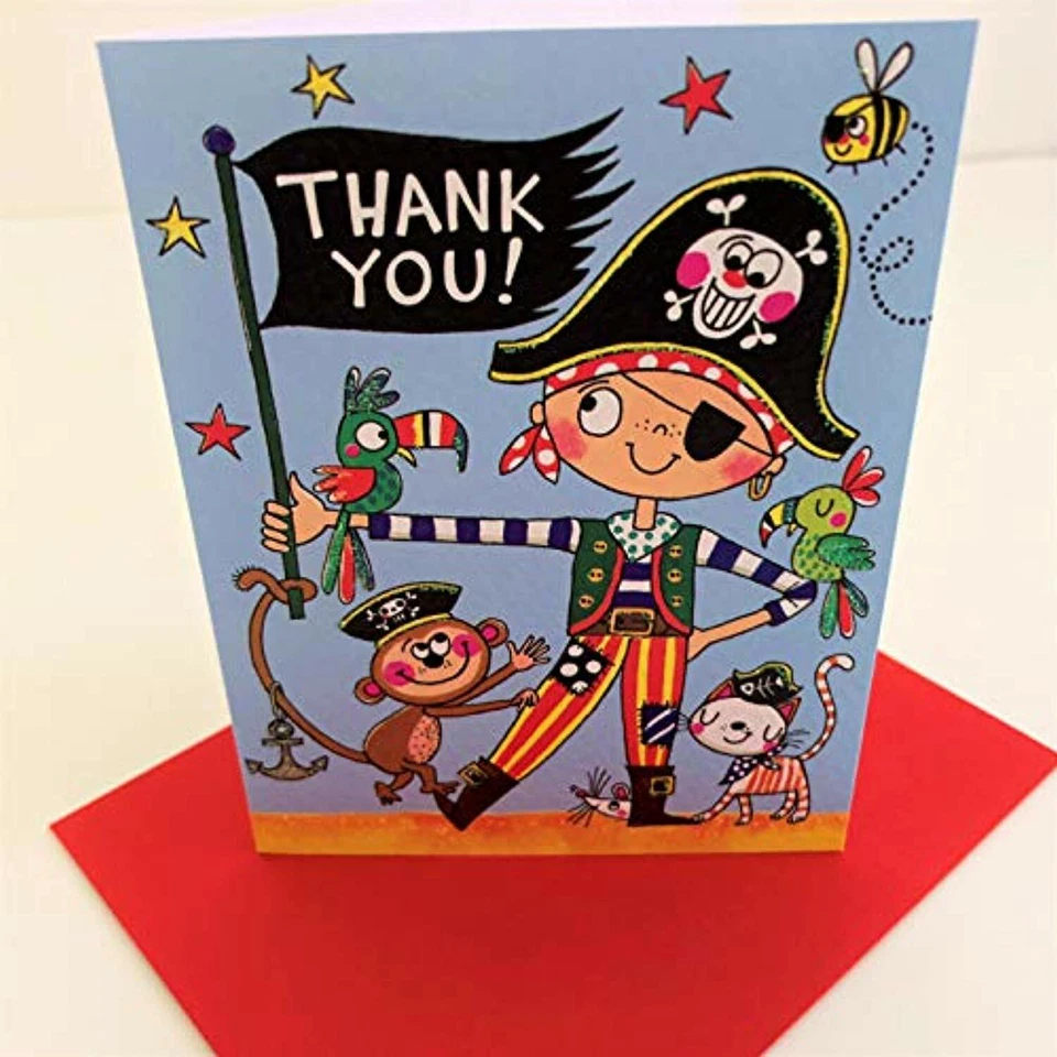 Rachel Ellen Pack Of 5 Thank You Cards - Pirate - Image 1 of 1