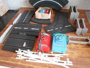 MARX battery operated racing car set track cars controllers untested unboxed. - Picture 1 of 8