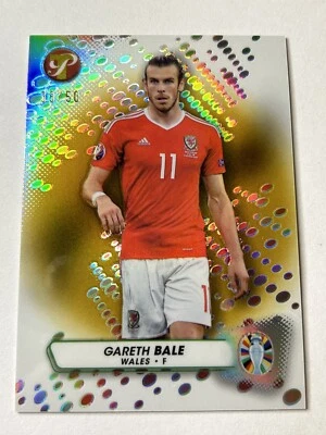2023 Topps Pristine UEFA Road to Euro 2024 Gold Refractor Gareth Bale /50 - Image 1 of 3