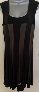Connected Apparel Black & Nude Mesh Overlay Dress Size 14 - Picture 1 of 12