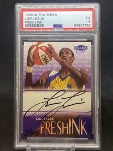 1999 FLEER ULTRA WNBA FRESH INK LISA LESLIE /400 AUTO AUTOGRAPH PSA 5 EX - Picture 1 of 2