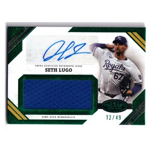 Seth Lugo Autog Jumbo Relic Auto Green Foil /49 - 2025 Topps Tier One #AJR-SL - Bild 1 von 3