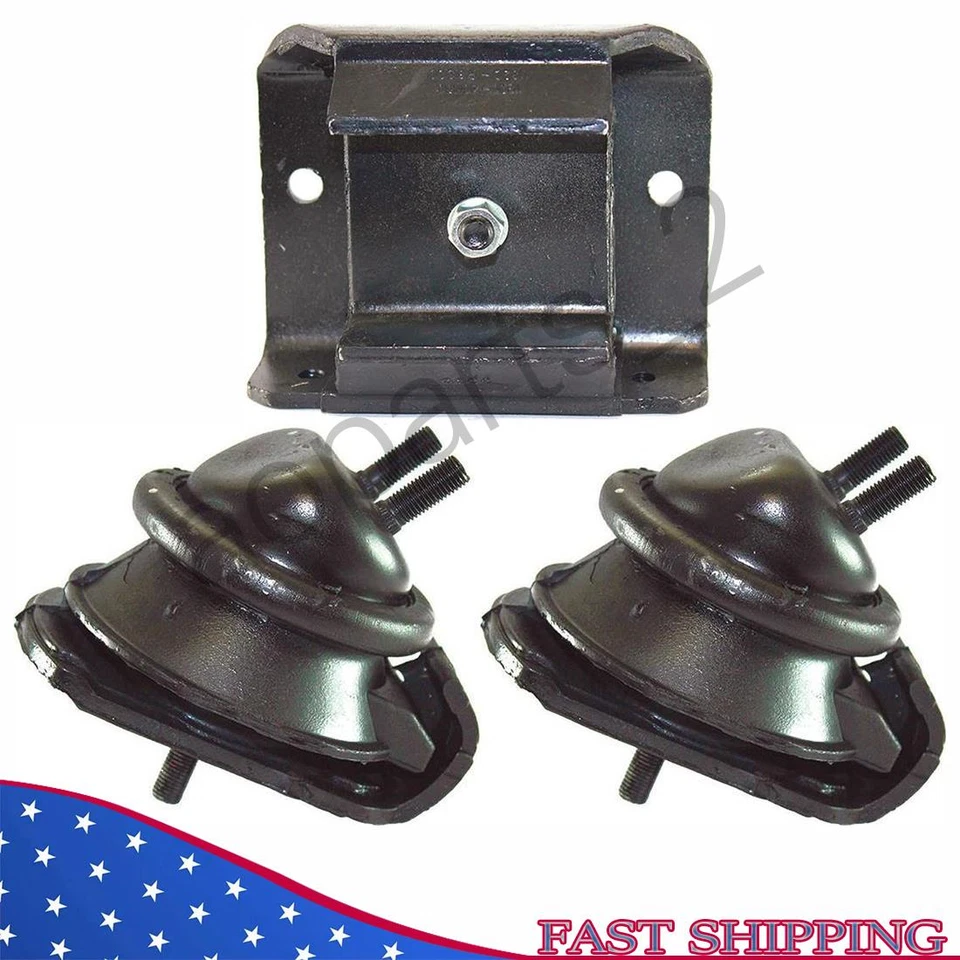 Engine & Trans Mount Set 3PCS. 1996-2004 for Nissan Pathfinder 3.3L 3.5L, RWD. - Image 1 of 3