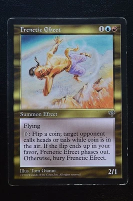 Magic The Gathering MTG FRENETIC EFREET Mirage MP Moderately Played - Image 1 of 2