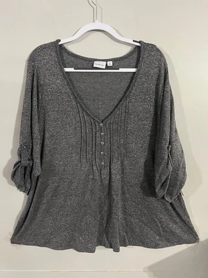 KIM ROGERS TALLA 3X GRIS METALIZADO VACACIONES 2 TOP (NUEVO CON ETIQUETAS) Foto 1 de 4