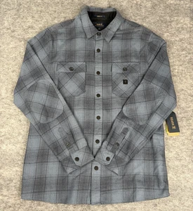 Nueva Camisa Roark Nordsman Para Hombres M Calce Clásico Franela Azul Gris Patrón A Cuadros Nueva con Etiquetas - Imagen 1 de 7