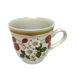 Vintage Sheffield Strawberries 'n Cream Coffee Tea Mug 3" Tall Stoneware Japan - Picture 1 of 10
