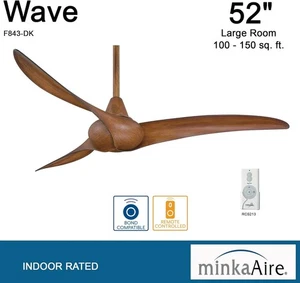 Minka Aire F843-DK Wave 52" Distressed Koa Ceiling Fan with Remote Control - Picture 1 of 6