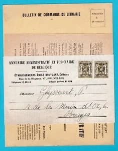 BELGIUM bulletin wrapper 1949 Brussels to Bruges - Picture 1 of 2
