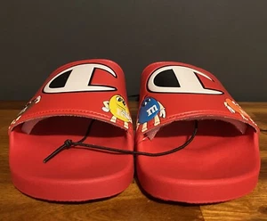 Champion x M&Ms Red Slides Sz 12 - Picture 1 of 7