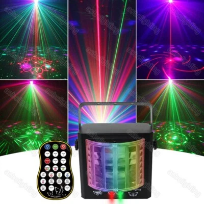 DC 5V Remote Mini LED Derby effects Light DJ Disco Party Bar Laser Show Lighting - Image 1 of 4
