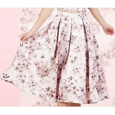 NUEVO CON ETIQUETAS FALDA BROCADO FLORAL PASARELA EDICIÓN LIMITADA LAUREN CONRAD TALLA 6 RARA, DIFÍCIL DE ENCONTRAR Foto 1 de 4