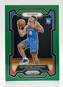2023-24 Panini Prizm Green #176 Keyontae Johnson RC Oklahoma City Thunder - Picture 1 of 2
