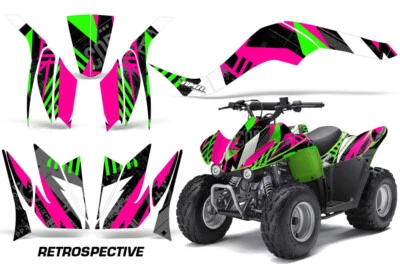 ATV Graphics Kit Quad Decal For Kawasaki KFX50 KFX90 2007-2021 RETROSPECTIVE - Image 1 of 3