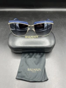 BALMAIN Paris Gradient Lens Sunglasses 100% Authentic Blue / Gold (BL2521) - Picture 1 of 12