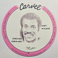 1975-76 Carvel Discs Basketball #11D CHET WALKER (Pink Border) Bulls