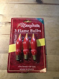 Flammenspitze 3 Birnen C-7 120 Volt Weihnachten Vintage Kmart - Bild 1 von 5