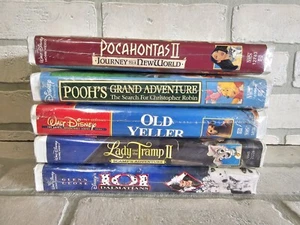 Vintage Walt Disney's SEALED UNOPENED Movie Collection VHS Lot of 5 - Picture 1 of 6