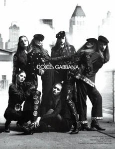 1992 Dolce Gabbana DG Steven Meisel Kate Moss Tyra Banks ANUNCIO DE REVISTA - Imagen 1 de 1
