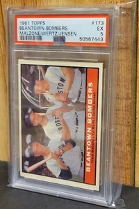 1961 Topps #173 Beantown Bombers Malzone Wertz Jensen Baseballkarte PSA 5 - Bild 1 von 3