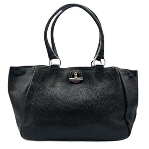 Lamarthe Paris Luxury Elegant Toggle Closure Pebble Leather Top Handle Satchel - Picture 1 of 12